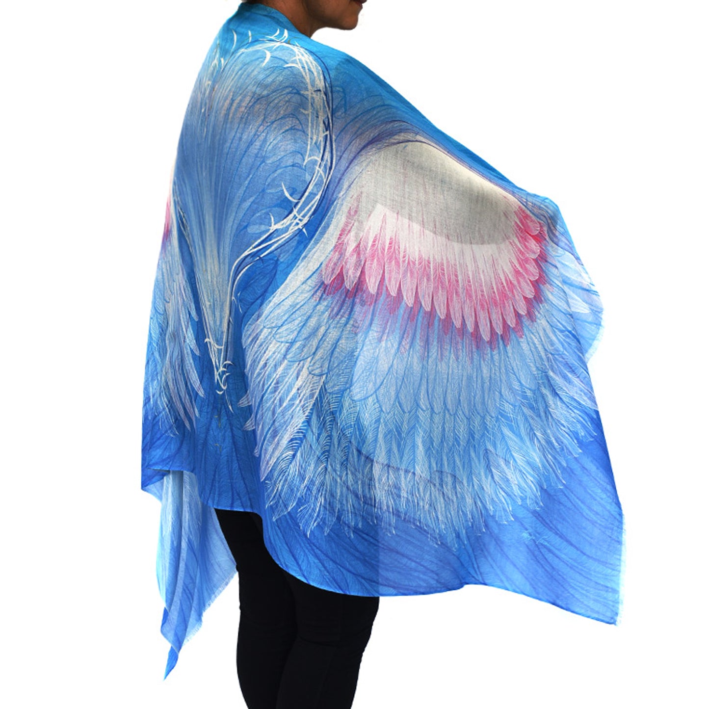 Wings Scarf - 'Crystal' in Cotton/Modal by Wayne Tikisci
