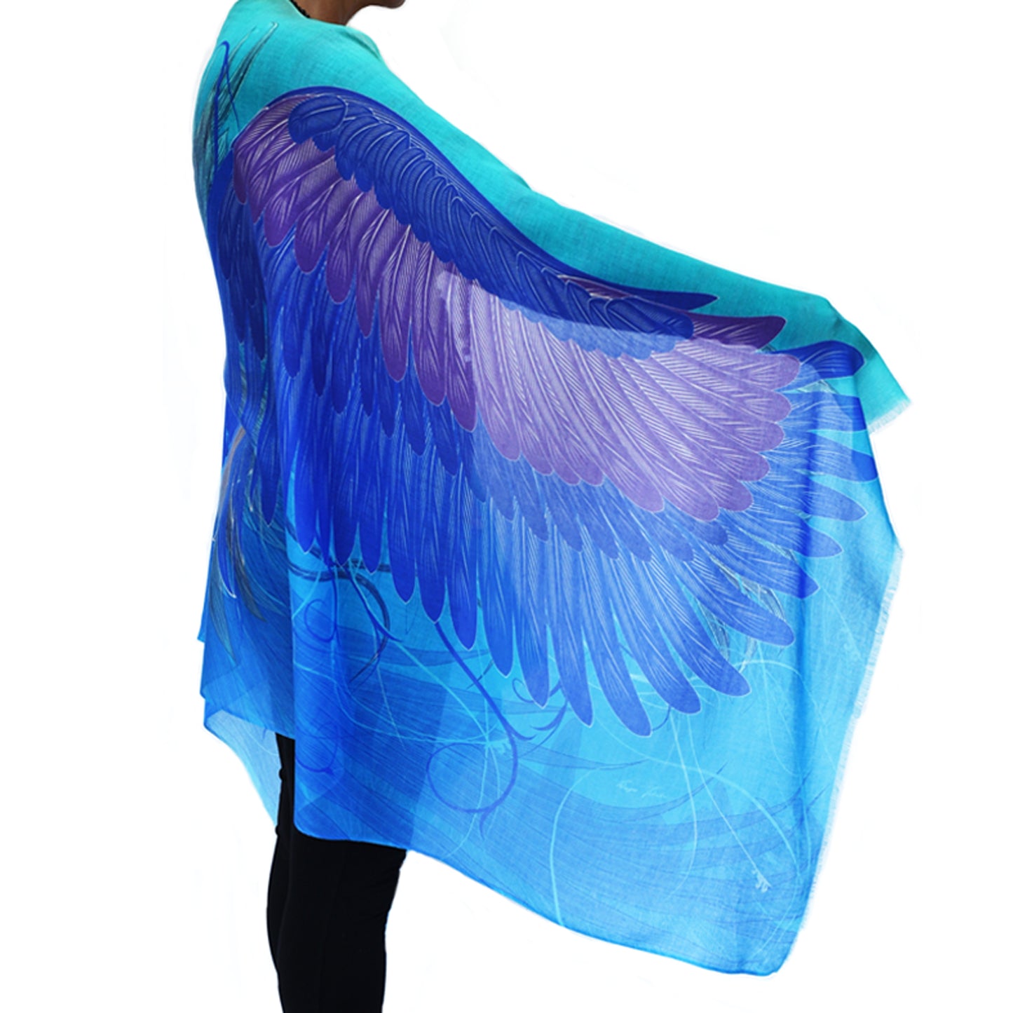 wearable art, wearable art scarf, graduation gift, mothers day gift, gift of encouragement, meaningful gift, gift for her, unisex gift, Australian designer, Wayne Tikisci, Teresa Gratkowski, special gift, unisex gift, Pacific Breeze Australia, Pacific Breeze, cotton modal scarf, soft shawl, gift for grieving, grief gift, thoughtful gift, meaningful gift, Australian design