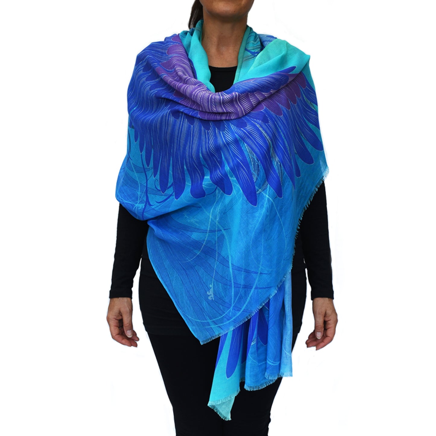 wearable art, wearable art scarf, graduation gift, mothers day gift, gift of encouragement, meaningful gift, gift for her, unisex gift, Australian designer, Wayne Tikisci, Teresa Gratkowski, special gift, unisex gift, Pacific Breeze Australia, Pacific Breeze, cotton modal scarf, soft shawl, gift for grieving, grief gift, thoughtful gift, meaningful gift, Australian design