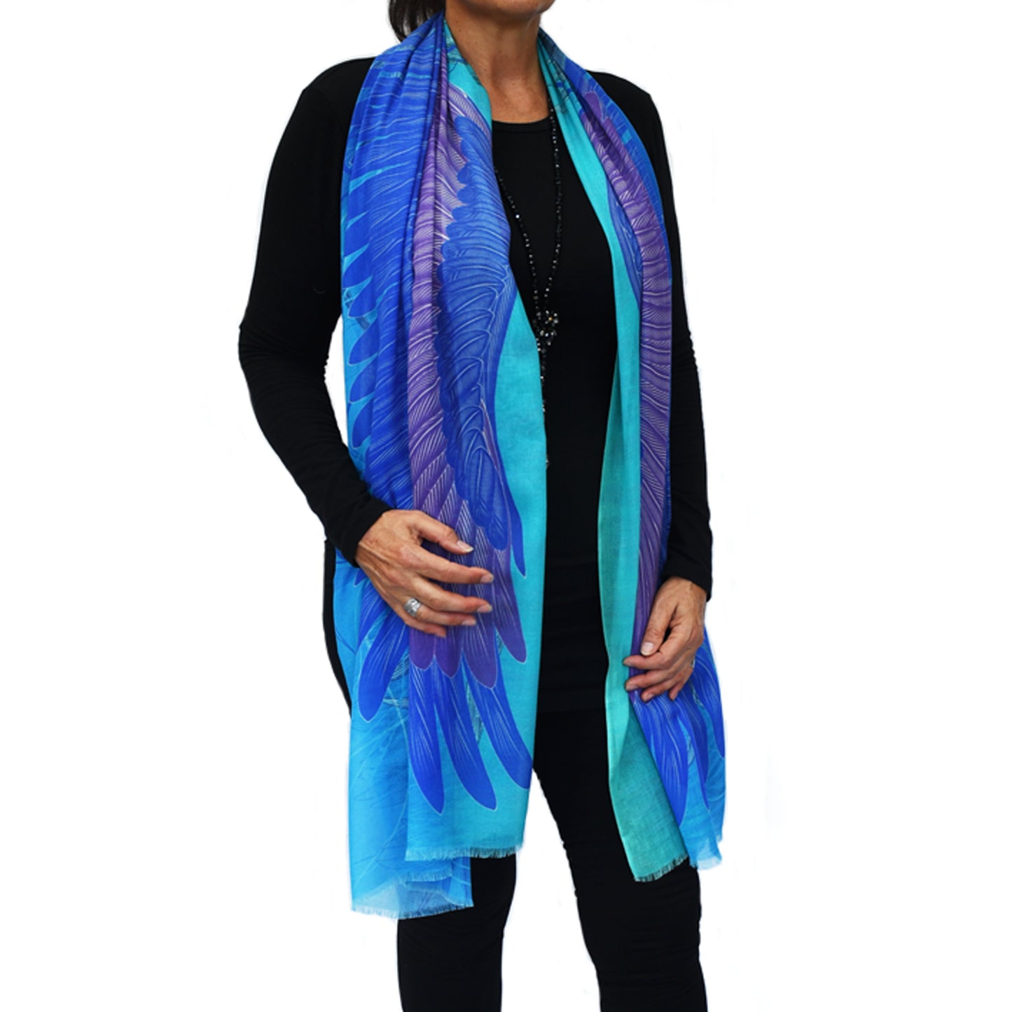 wearable art, wearable art scarf, graduation gift, mothers day gift, gift of encouragement, meaningful gift, gift for her, unisex gift, Australian designer, Wayne Tikisci, Teresa Gratkowski, special gift, unisex gift, Pacific Breeze Australia, Pacific Breeze, cotton modal scarf, soft shawl, gift for grieving, grief gift, thoughtful gift, meaningful gift, Australian design