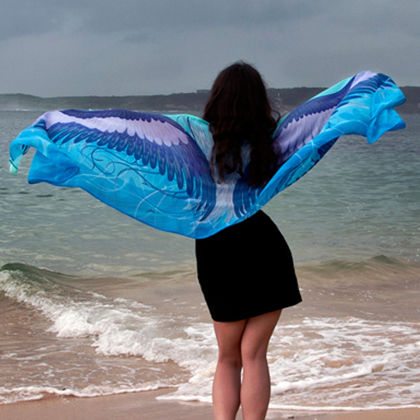 wearable art; wearable art scarf; pure silk, special gift for her, graduation gift; mother’s day gift; gift of encouragement; meaningful gift; gift for her; Australian designer; Wayne Tikisci; Teresa Gratkowski; special gift; unisex gift; Pacific Breeze Australia; Pacific Breeze; cotton modal scarf; soft shawl; gift for grieving; grief gift; thoughtful gift; meaningful gift