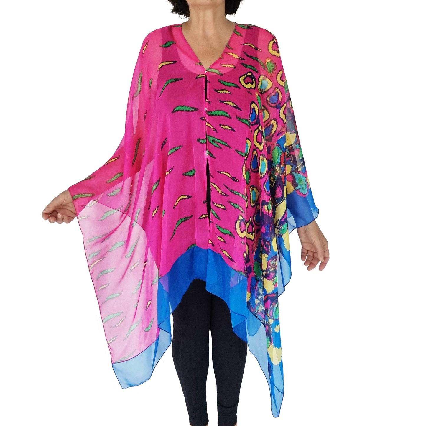 Diva Drape, resort wear, resort chic, pure silk coverup, swim cover up, top arm coverage, shoulder cover, stylish top, Pacific Breeze, Pacific Breeze Australia, Australian made, timeless style, ; resort style; travel wear; pack light; multi-wear garment; versatile holiday wear; pack light; Australian designer; made in Australia