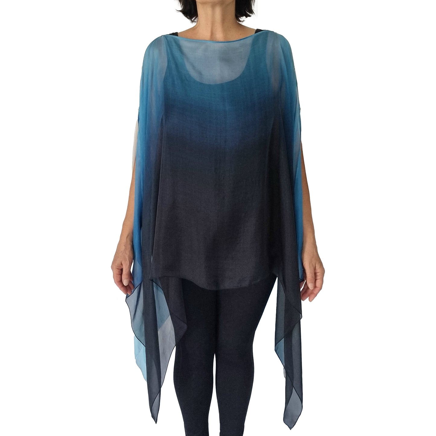 Diva Drape, resort wear, resort chic, pure silk coverup, swim cover up, top arm coverage, shoulder cover, stylish top, Pacific Breeze, Pacific Breeze Australia, Australian made, timeless style, ; resort style; travel wear; pack light; multi-wear garment; versatile holiday wear; pack light; Australian designer; made in Australia