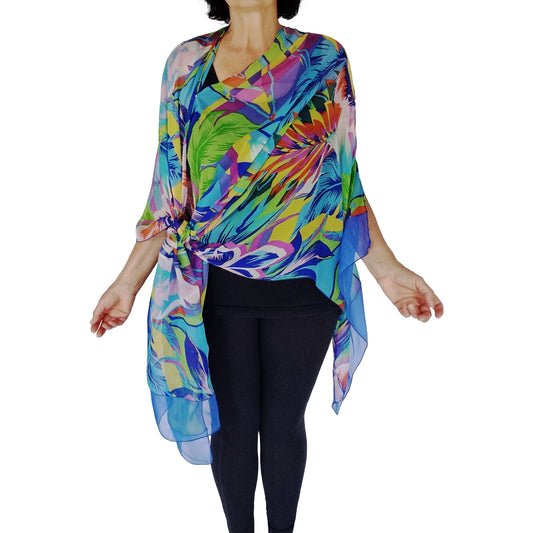 Diva Drape, resort wear, resort chic, pure silk coverup, swim cover up, top arm coverage, shoulder cover, stylish top, Pacific Breeze, Pacific Breeze Australia, Australian made, timeless style, ; resort style; travel wear; pack light; multi-wear garment; versatile holiday wear; pack light; Australian designer; made in Australia