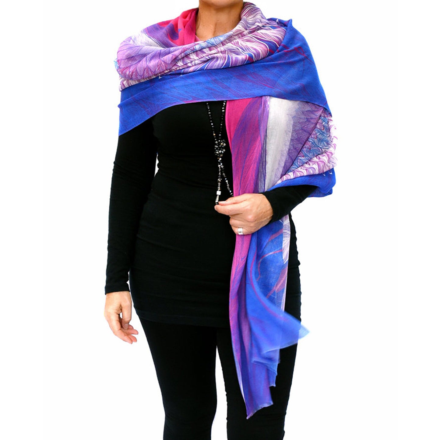 wearable art, wearable art scarf, graduation gift, mothers day gift, gift of encouragement, meaningful gift, gift for her, unisex gift, Australian designer, Wayne Tikisci, Teresa Gratkowski, special gift, unisex gift, Pacific Breeze Australia, Pacific Breeze, cotton modal scarf, soft shawl, gift for grieving, grief gift, thoughtful gift, meaningful gift, Australian design